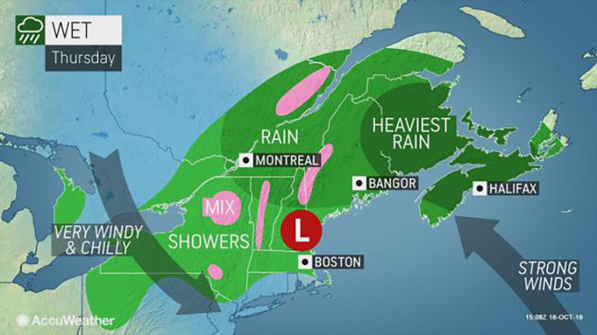 Increasing winds Thursday from strong fall storm